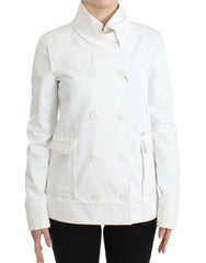 GF Ferre White Double Breasted Jacket Coat Blazer - IT40 - Sport Jackets