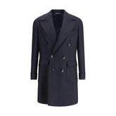 Gi Capri Blue Fleece Wool Coat