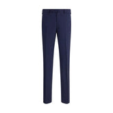 Gi Capri Blue Fleece Wool Dress Pants - IT48 | M