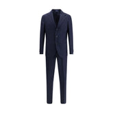Gi Capri Blue Fleece Wool Two-Piece Suit - IT52 | XL