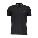 Gianmarco Venturi Black Cotton Polo Shirt