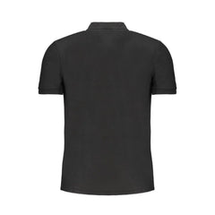 Gianmarco Venturi Black Cotton Polo Shirt - Polos