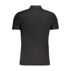 Gianmarco Venturi Black Cotton Polo Shirt - Polos