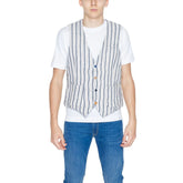 Gianni Lupo Beige Cotton Waistcoat - IT44 | S