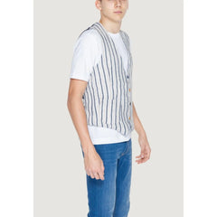 Gianni Lupo Beige Cotton Waistcoat - IT44 | S