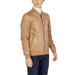 Gianni Lupo Beige Polyester Jackets & Coat - IT46 | M