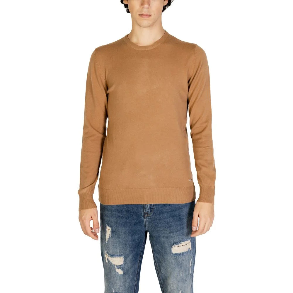 Gianni Lupo Brown Polyester Sweater - IT54 | XXL
