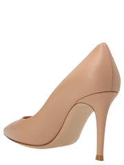 Gianvito Rossi Beige Calfskin High Heel Pumps - EU41/US11