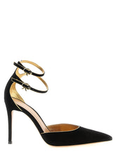 Escarpins à talons hauts Gianvito Rossi en daim noir et cuir