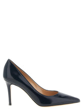 Escarpins à talons hauts en cuir d'agneau bleu Gianvito Rossi