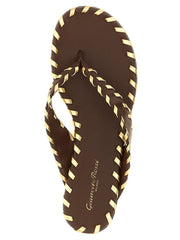 Gianvito Rossi Brown Lamb Leather Slides