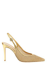 Escarpins à talons hauts en tissu doré Gianvito Rossi