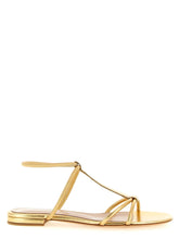Gianvito Rossi Gold Lamb Leather Flat Sandals - EU37/US7