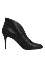 Gianvito Rossi Metallic Black Pump Stiletto Heels Shoes - EU39/US8.5 - Heels