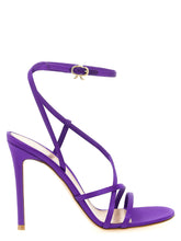 Gianvito Rossi Purple Fabric Stiletto Heel Sandals