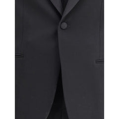 Giorgio Armani Black Fleece Wool Clothing