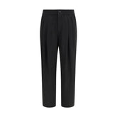 Giorgio Armani Black Viscose Casual Pants