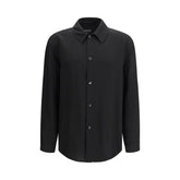 Giorgio Armani Black Viscose Dress Shirt