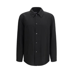 Giorgio Armani Schwarzes Baumwollhemd Dress