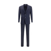 Giorgio Armani Blue Fleece Wool Two-Piece Suit