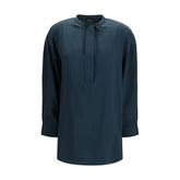 Giorgio Armani Blue Silk Blouse - IT44 | L