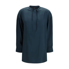 Giorgio Armani Blue Silk Blouse - IT44 | L