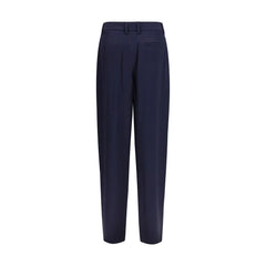 Giorgio Armani Blue Silk Casual Pants - IT42 | L