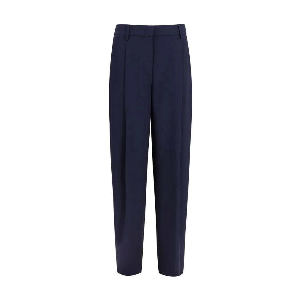 Giorgio Armani Blue Silk Casual Pants - IT42 | L