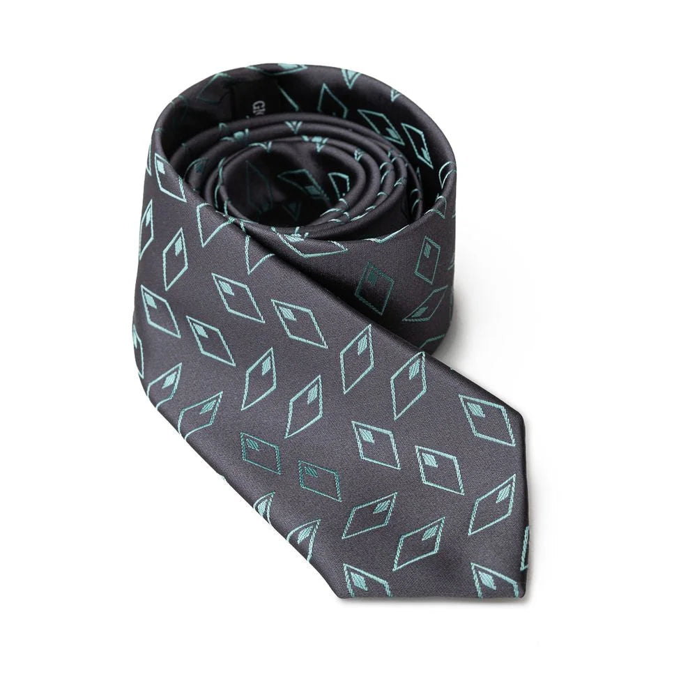 Giorgio Armani Gray Silk Ty - Neckties