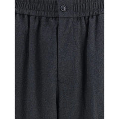 Giorgio Armani Virgin Wool Flannel Pants - Trousers