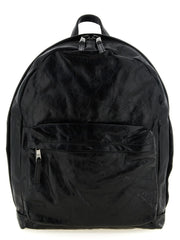 GIORGIO BRATO Black Lamb Leather Backpack