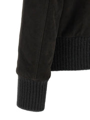 GIORGIO BRATO Black Lamb Leather Leather Jacket