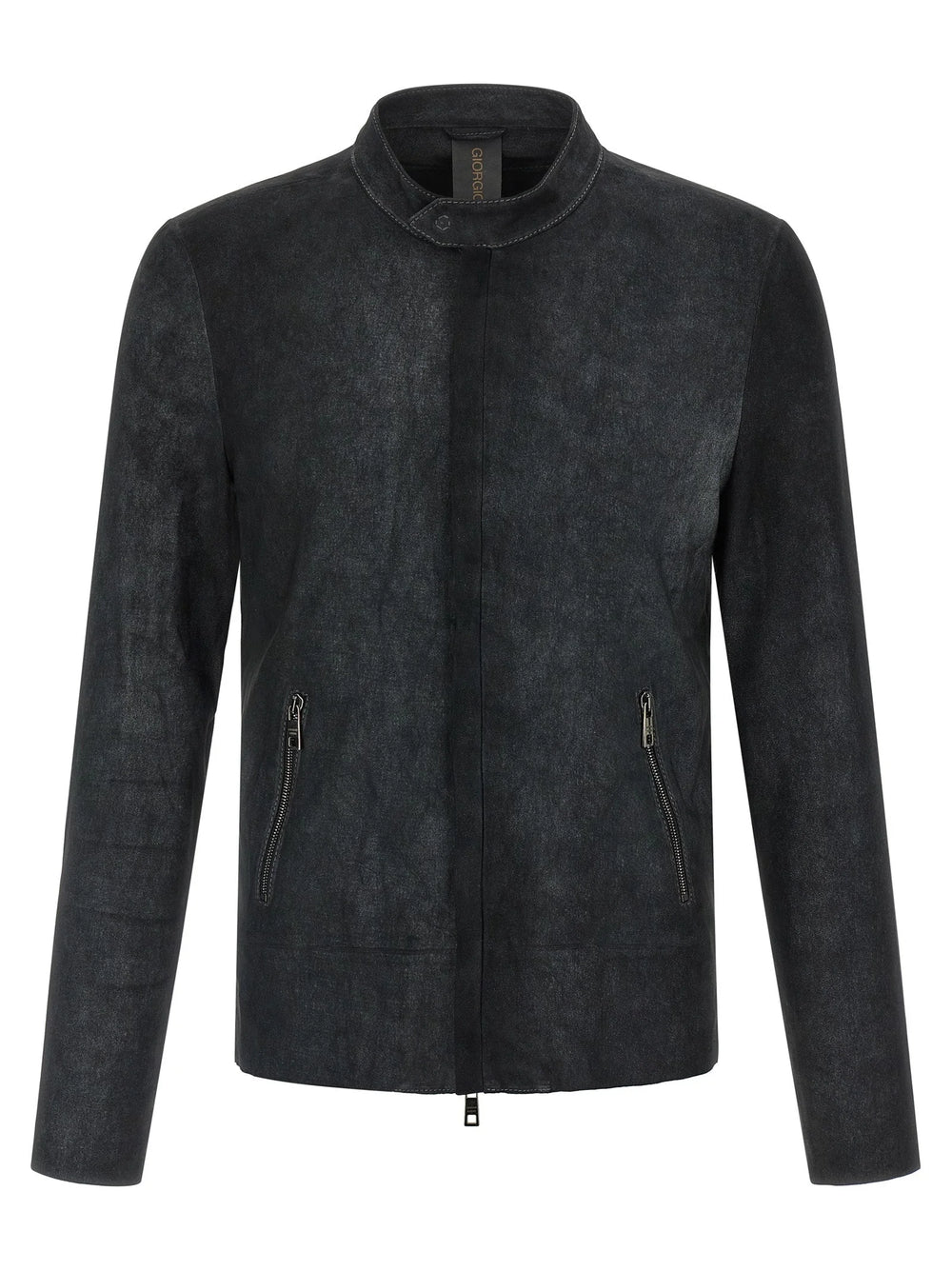 GIORGIO BRATO Black Lamb Leather Leather Jacket