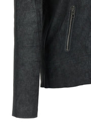 GIORGIO BRATO Black Lamb Leather Leather Jacket