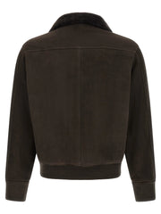 GIORGIO BRATO Brown Lamb Leather Leather Jacket