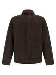 GIORGIO BRATO Brown Suede Leather Leather Jacket