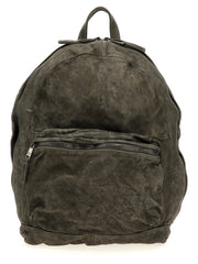 GIORGIO BRATO Gray Lamb Leather Backpack