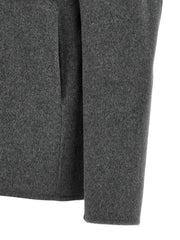 GIORGIO BRATO Gray Wool Full-Length Jacket