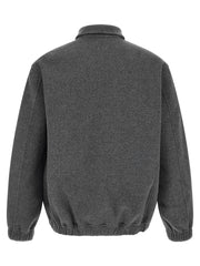 GIORGIO BRATO Gray Wool Full-Length Jacket