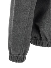 GIORGIO BRATO Gray Wool Full-Length Jacket
