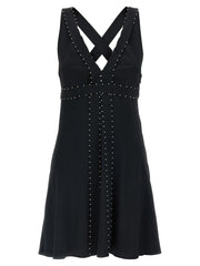 Giovanni Bedin Black Acetate Short Dress