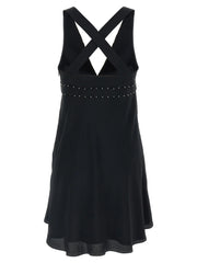 Giovanni Bedin Black Acetate Short Dress