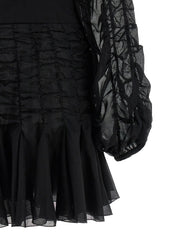 Giovanni Bedin Black Cotton Short Dress - IT40
