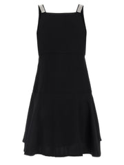 Giovanni Bedin Black Viscose Short Dress - IT40