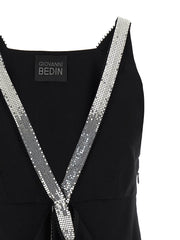 Giovanni Bedin Black Viscose Short Dress - IT40