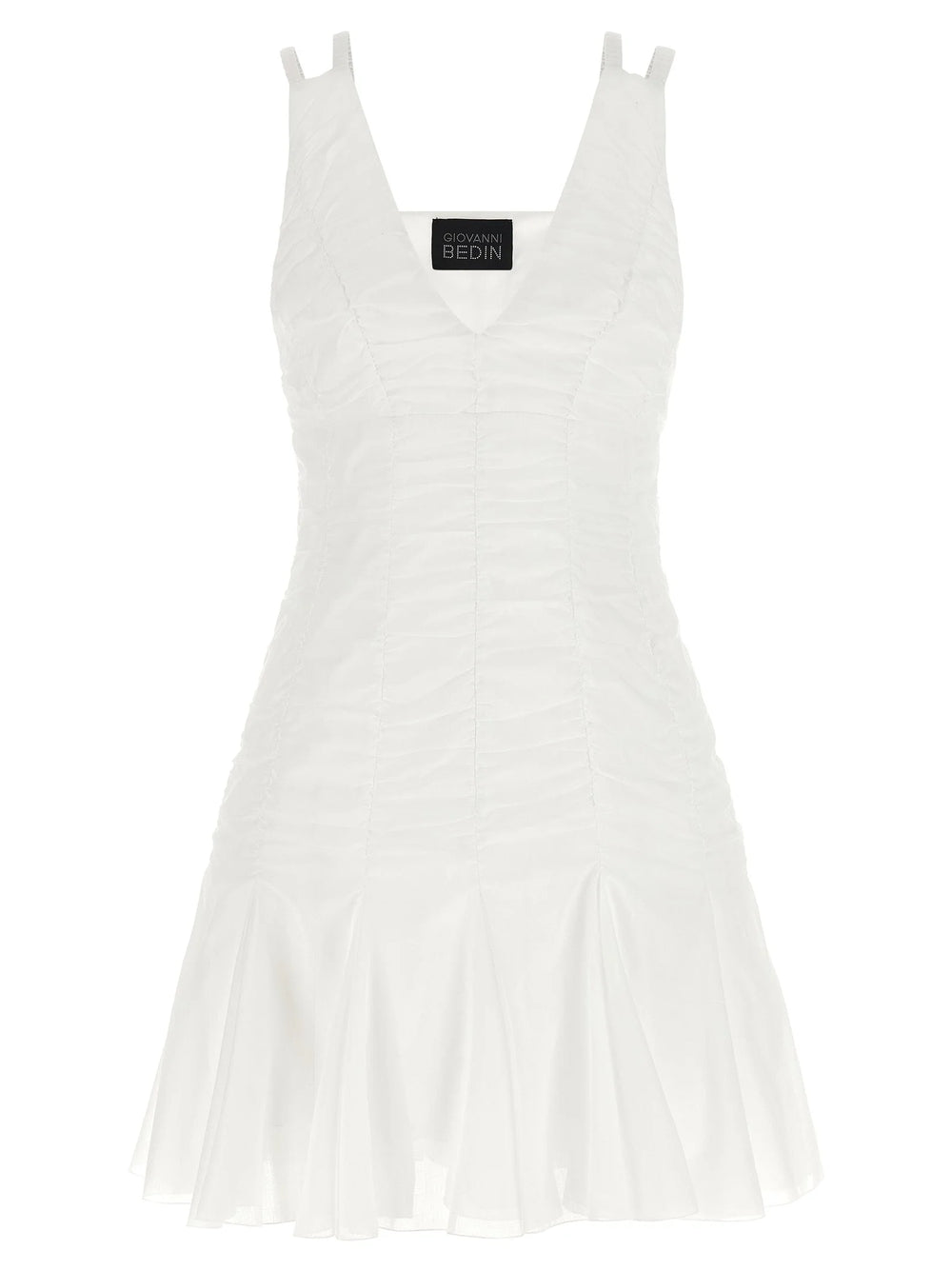 Giovanni Bedin White Cotton Short Dress - IT40