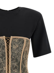 Giuseppe Di Morabito Black Viscose T-Shirt - IT38