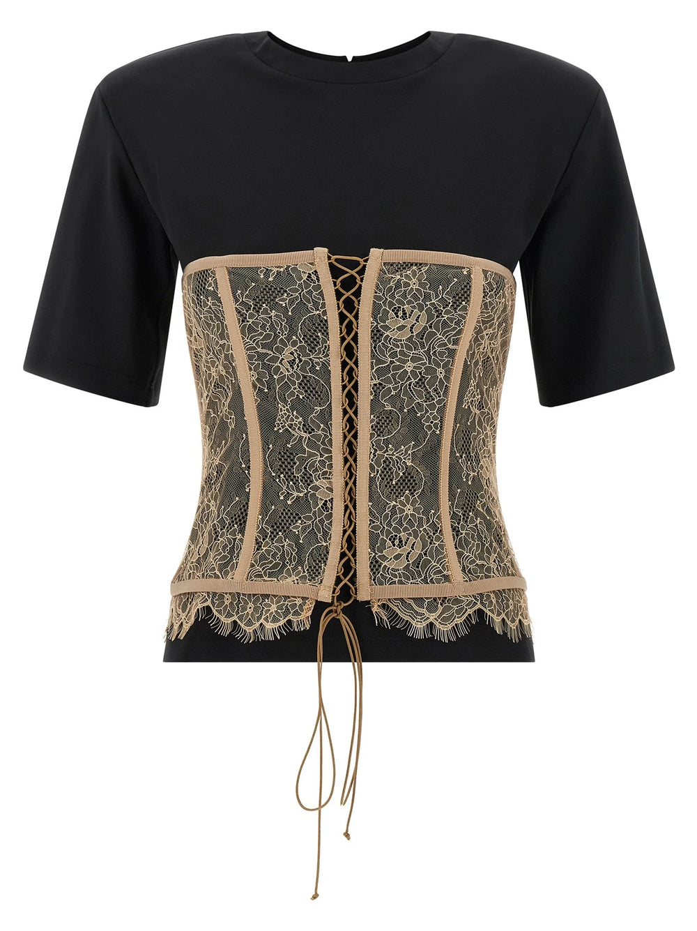 Giuseppe Di Morabito Black Viscose T-Shirt - IT38