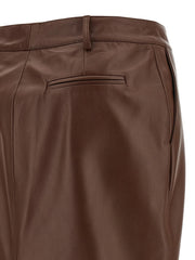 Giuseppe Di Morabito Brown Leather Midi Skirt