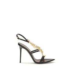 Giuseppe Zanotti Sorte Kalveskind Bos Taurus Stiletto Heel Sandaler